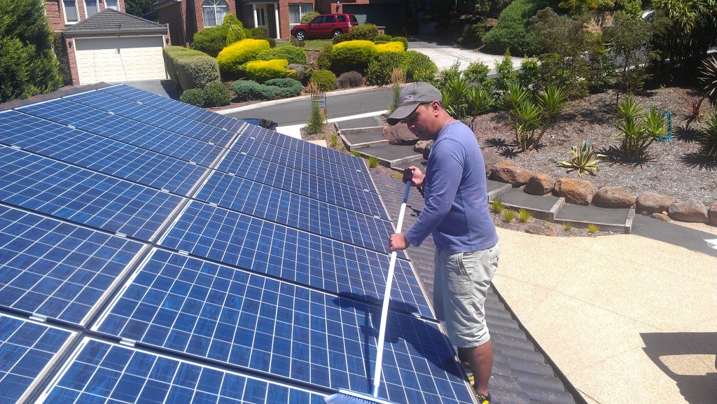 Cleaning solar panels