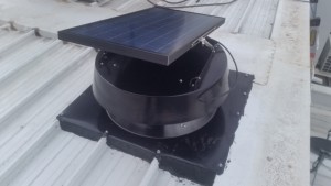 Waterproof installation of sv3500 solar ventilator