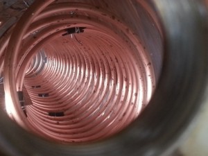 Showing 28-metre internal heat exchanger coil