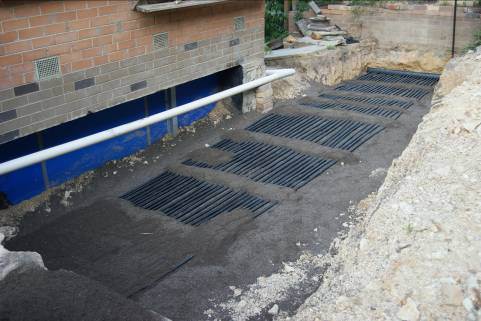 solar in-ground cooling system installation