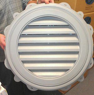 Gable mount ventilator fan safety cover