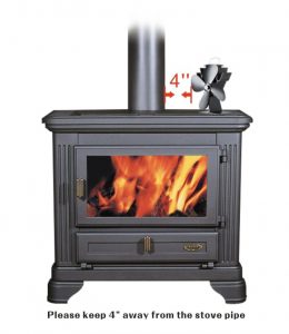 For maximum stove fan efficiency