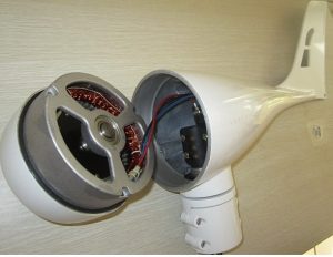 Showing inside an X400 wind generator