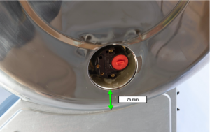 Showing electric element and thermostat