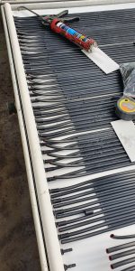 Connecting the heating mat to manifolds