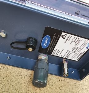 Ozoneswim air filter and outlet connection point