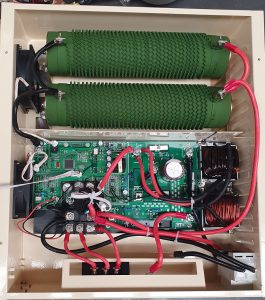 Wind controller 1500w showing dump load bank.