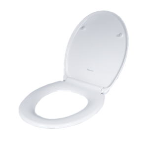 White deluxe slow-close toilet seat