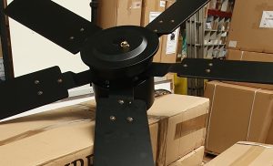 Black solar ceiling fan motor